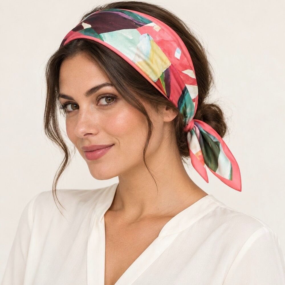Aveda x 3.1 Phillip Lim Hair Scarf 23.5" Square Abstract Floral Limited Edition